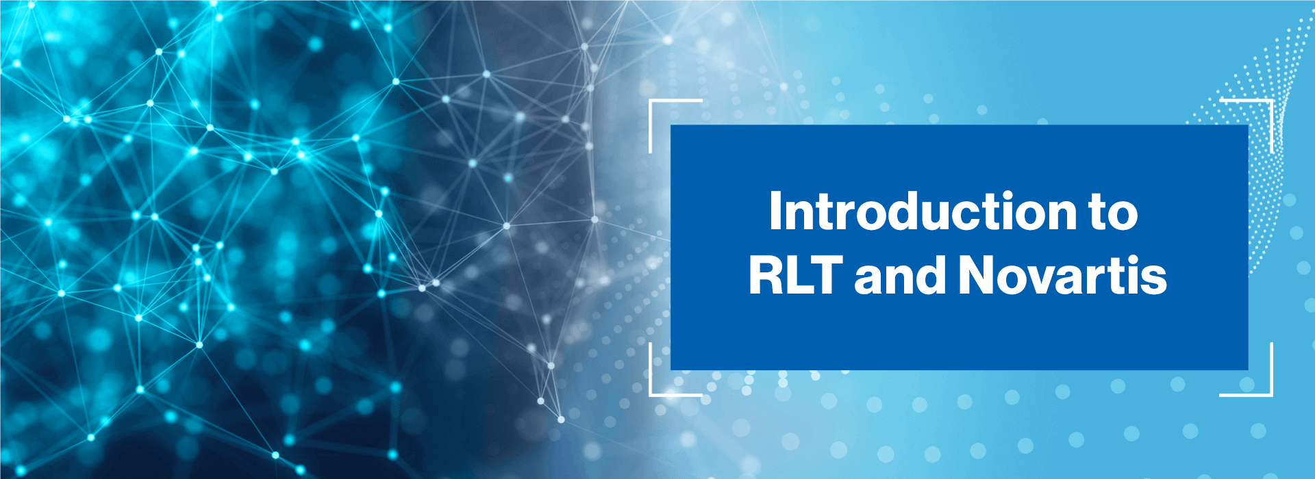 Introduction to RLT: Green and blue background with a complex molecular structure